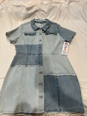 Denim Patchwork Dress
